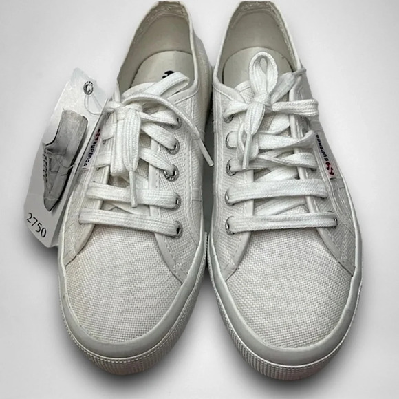 Superga White Platform Sneakers Size 4.5 – Canvas – New with Tags - Picture 12 of 12